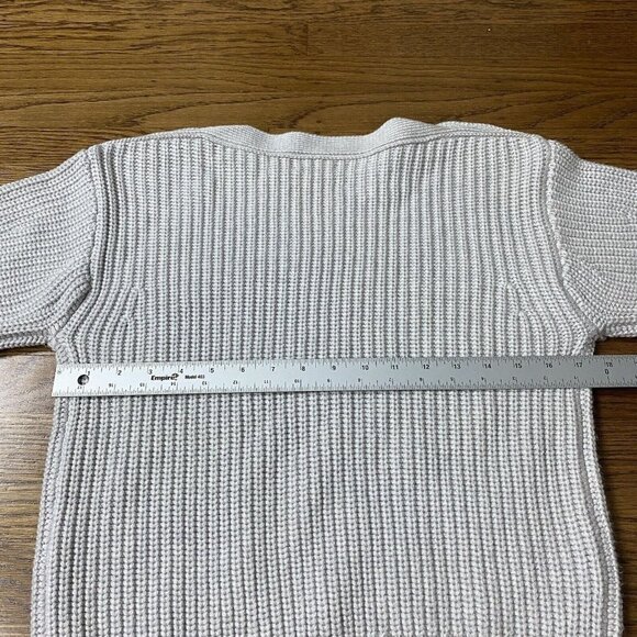 Aritzia Wilfred Calmont Sweater 100% Merino Wool Grey Ribbed Boatneck - Picture 10 of 12